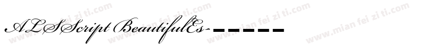 ALSScript BeautifulEs字体转换